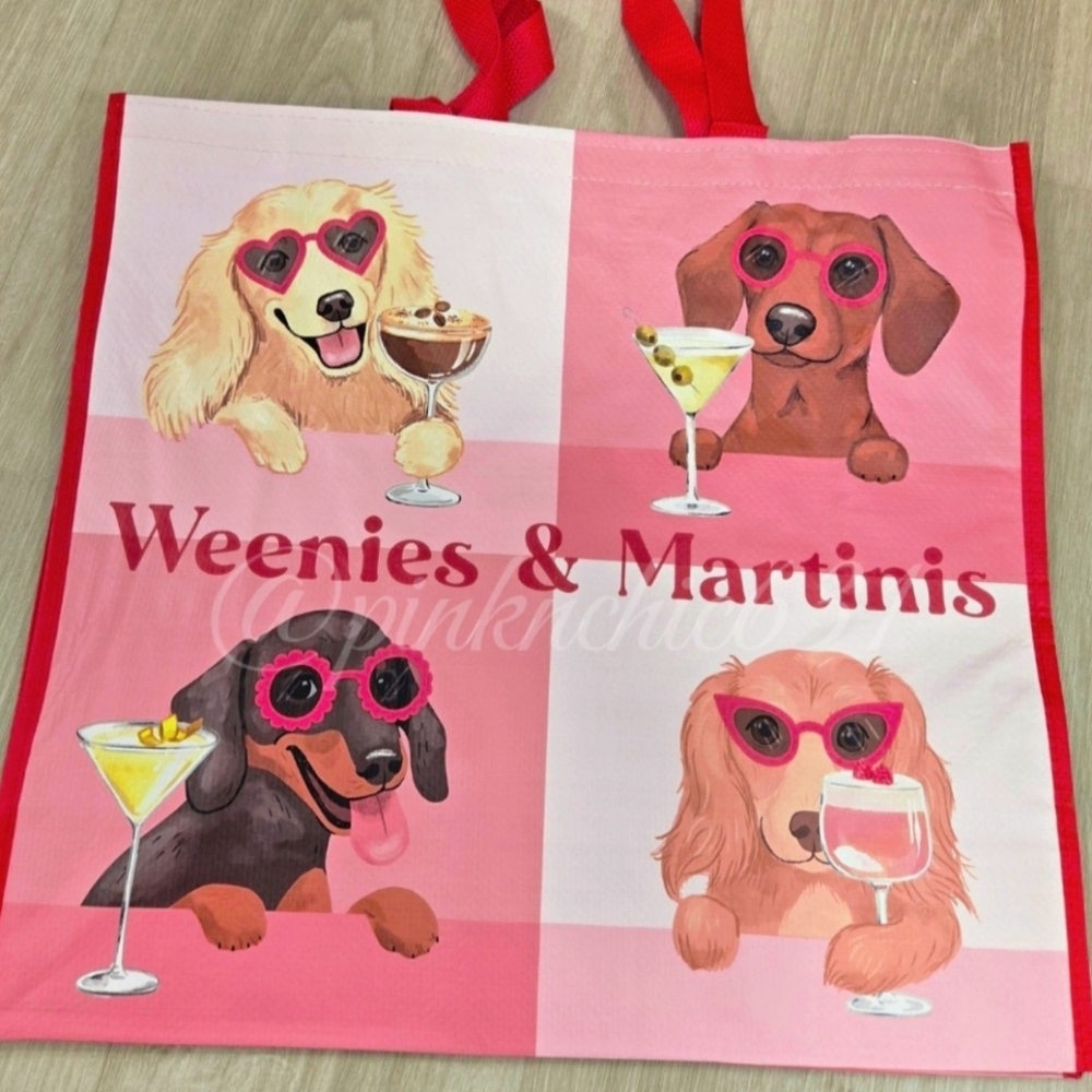 Viral Dachshund Weiner Dog Doxie Reusable Tote Shopping Bag Groceries
